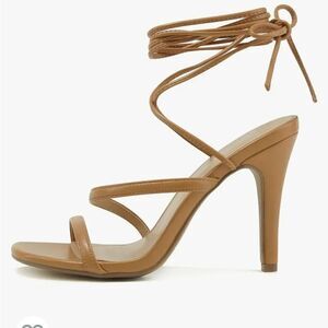 BRAND NEW CITY CLASSIFIED WOMEN'S OPEN TOE LACE UP TIE HIGH HEEL SANDAL